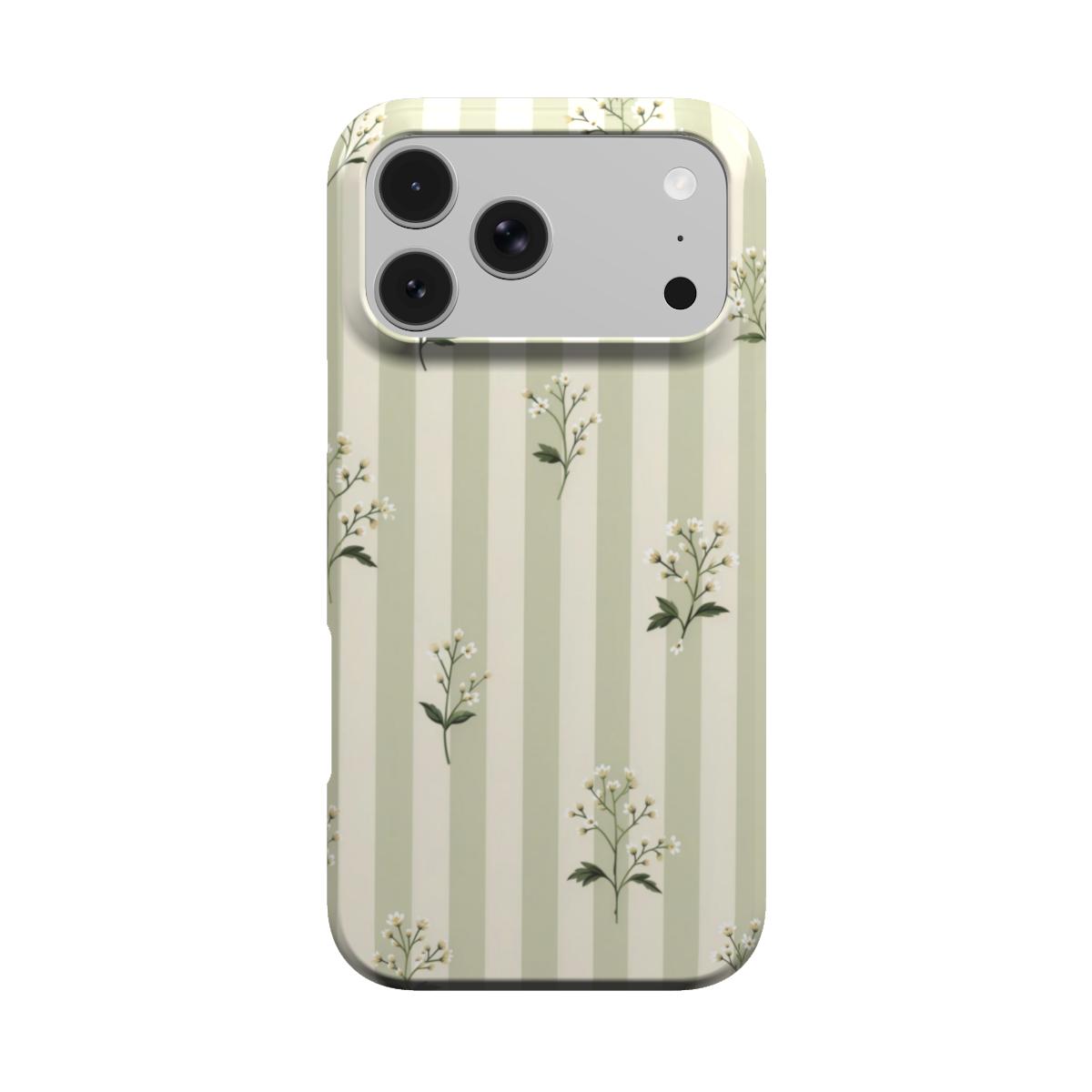 Wildflower Stripe phone case – MagSafe iPhone case, front view