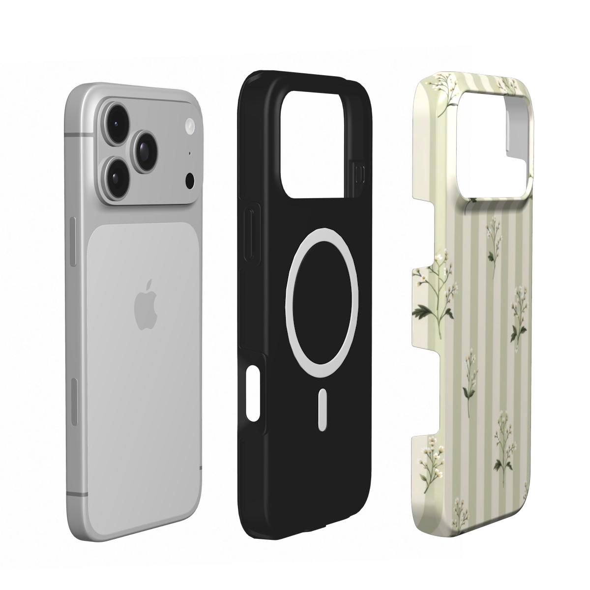 Wildflower Stripe phone case – MagSafe iPhone case, second detail view
