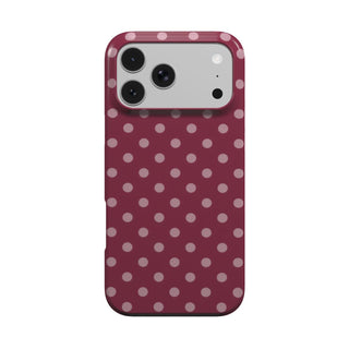 Wine Polka Dot phone case – MagSafe iPhone case, front view