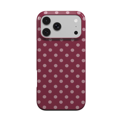 Wine Polka Dot phone case – MagSafe iPhone case, front view