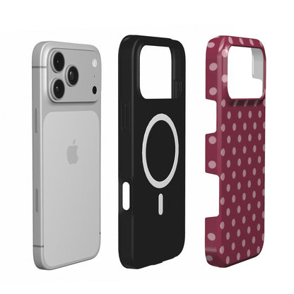 Wine Polka Dot phone case – MagSafe iPhone case, layer view