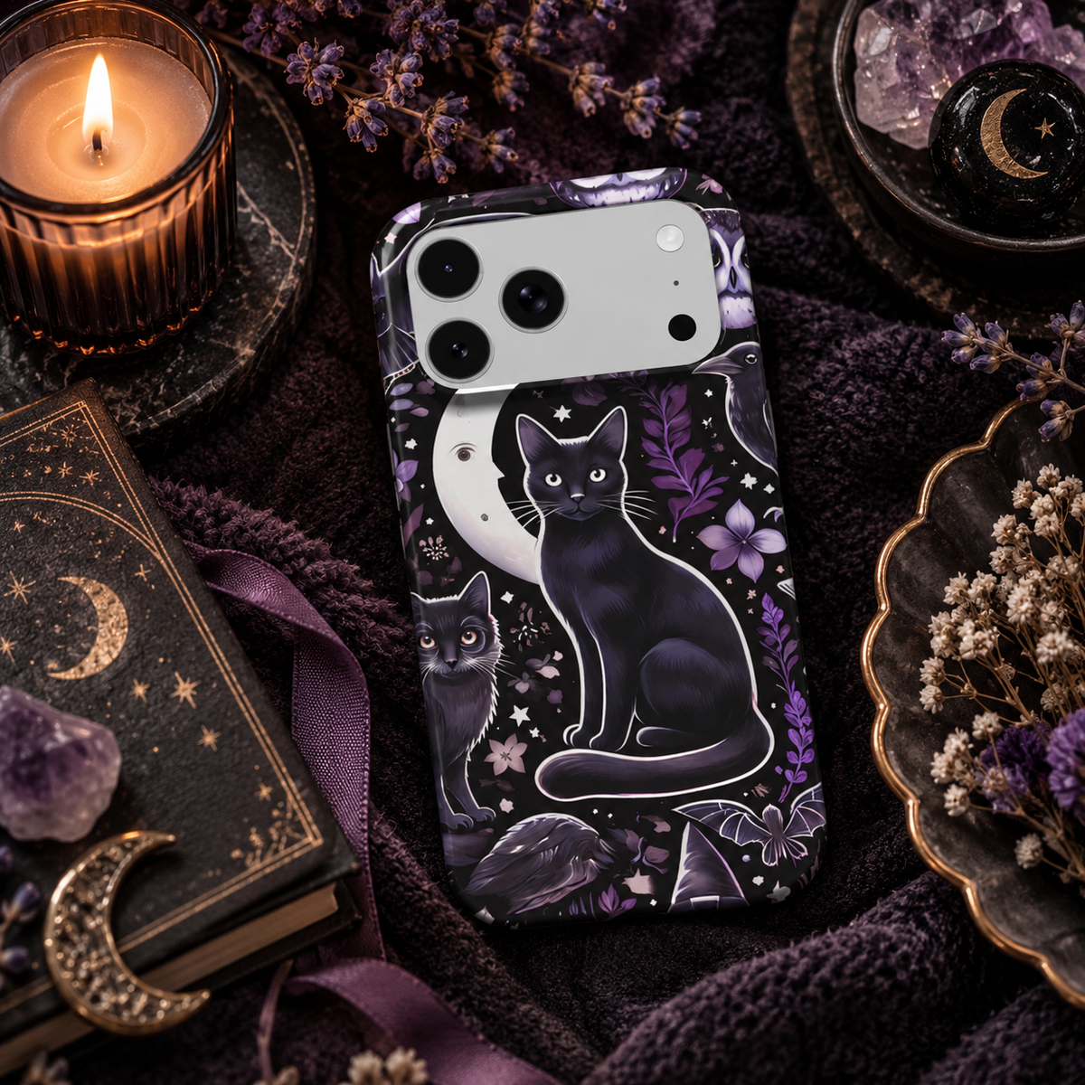 Witchy Woodland phone case – MagSafe iPhone case, lifestyle photo