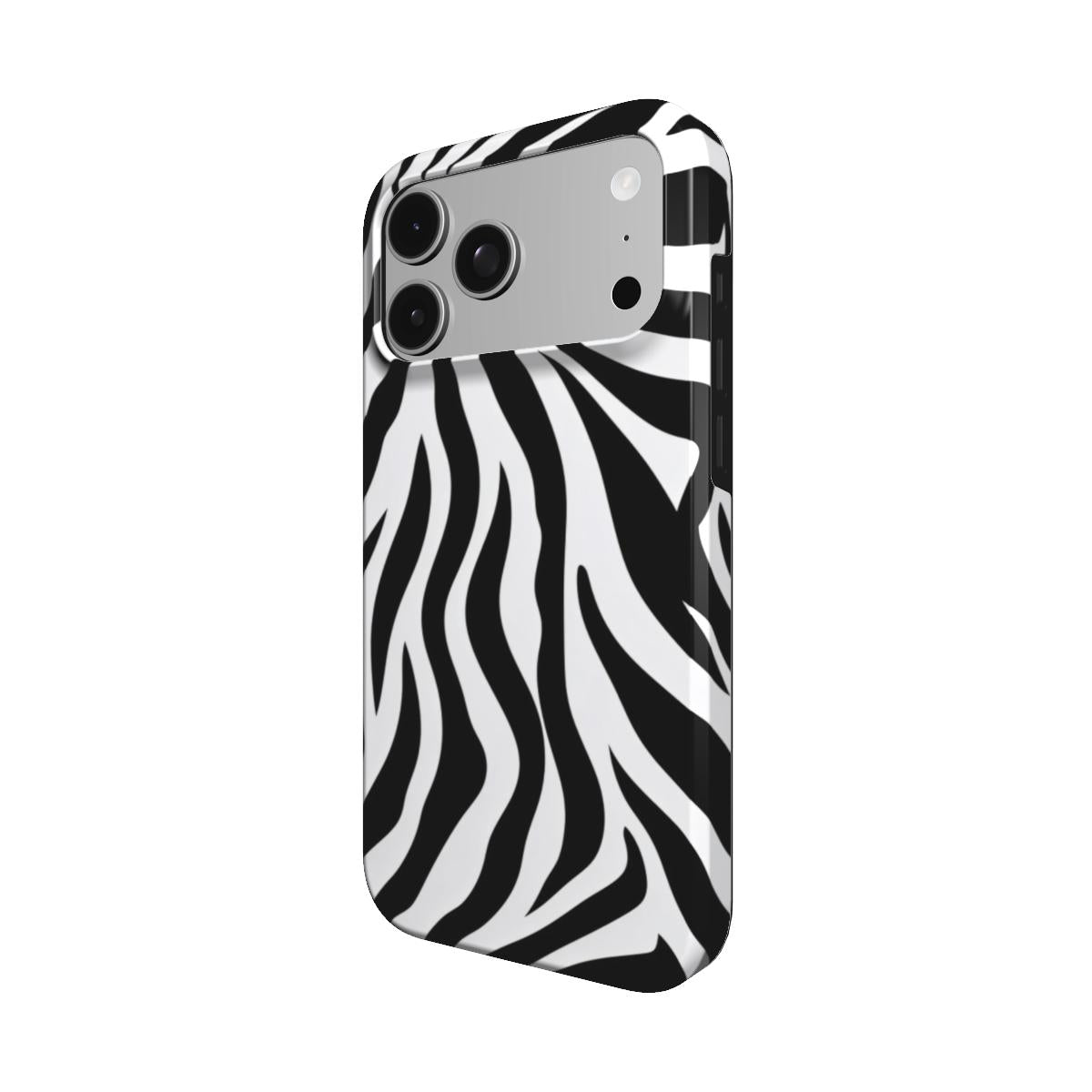 Zebra Stripe phone case – MagSafe iPhone case, detail view