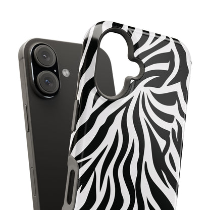 Zebra Stripe phone case, black and white animal print detail