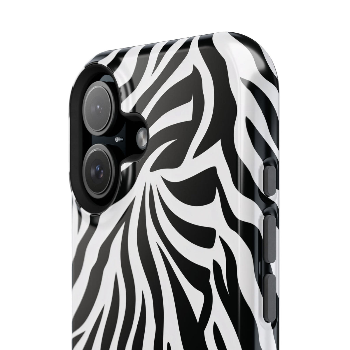 Zebra Stripe phone case shown in matte finish