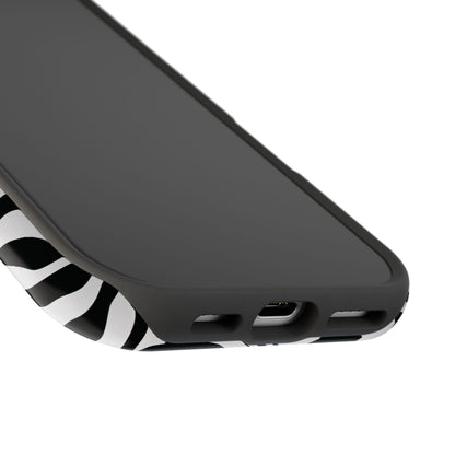 Zebra Stripe phone case shown in glossy finish